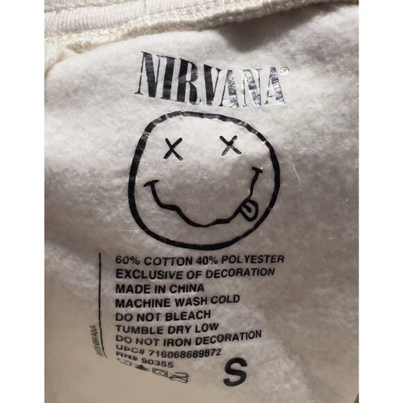 Nirvana Grunge Logo and Smile Sweatpants Size S (B5) - Picture 2 of 2